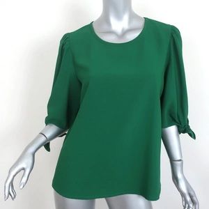 See by Chloe never worn green crepe top with ties